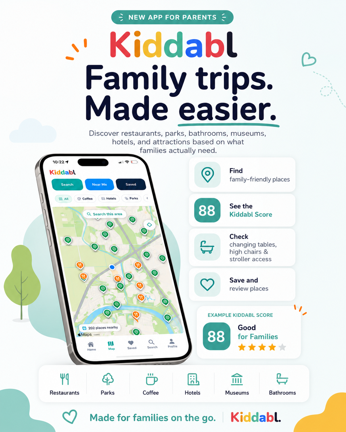 Kiddabl mobile app promotional mockup